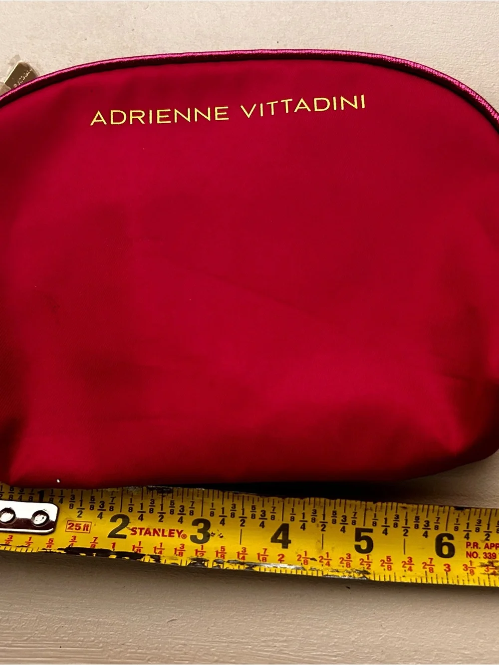 Adrienne Vittadini Red Cosmetic Pouch NEW
